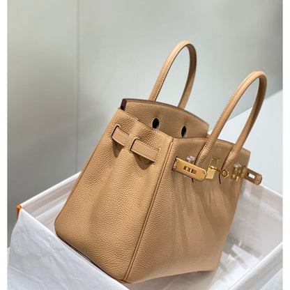HERM Birkin 30cm Bag In Chai Clemence Leather GHW