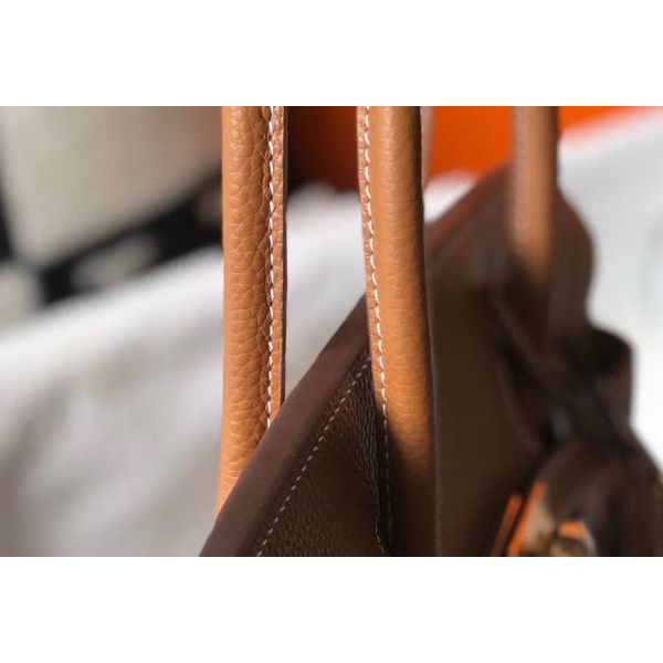 HERM Birkin 30cm Bag In Gold Clemence Leather GHW