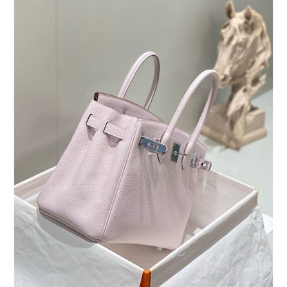 HERM Birkin 30cm Bag In Mauve Pale Clemence Leather PHW