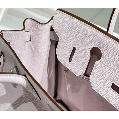 HERM Birkin 30cm Bag In Mauve Pale Clemence Leather PHW