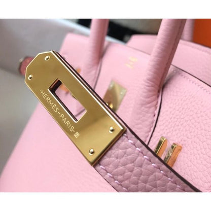 HERM Birkin 30cm Bag In Pink Clemence Leather GHW