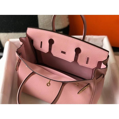 HERM Birkin 30cm Bag In Pink Clemence Leather GHW