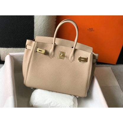 HERM Birkin 30cm Bag In Trench Clemence Leather GHW