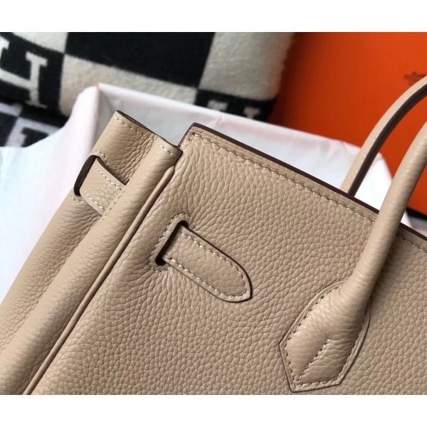 HERM Birkin 30cm Bag In Trench Clemence Leather GHW
