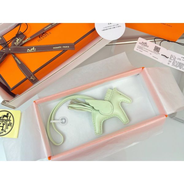 HERM Rodeo Pegase PM Bag Charm in Vert Fizz Lambskin