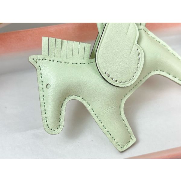 HERM Rodeo Pegase PM Bag Charm in Vert Fizz Lambskin