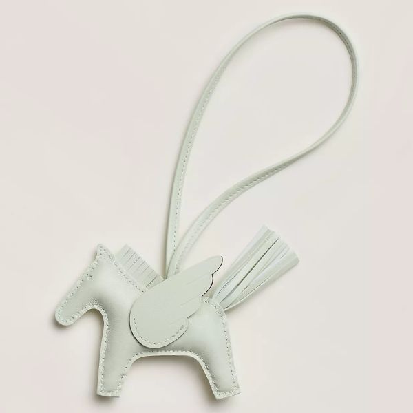 HERM Rodeo Pegase PM Bag Charm in Vert Fizz Lambskin
