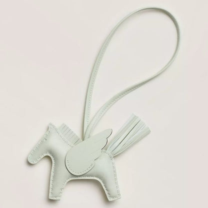 HERM Rodeo Pegase PM Bag Charm in Vert Fizz Lambskin