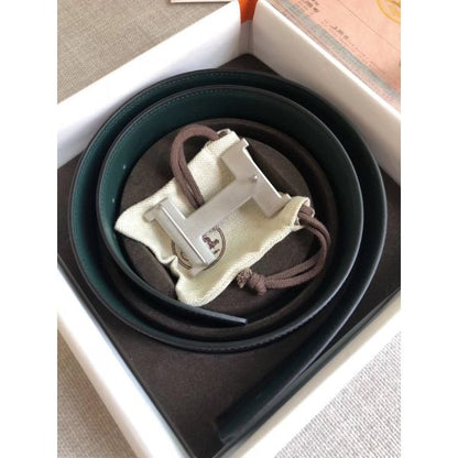 HERM Constance 2 Belt Buckle & Black/Green Epsom 42MM Strap