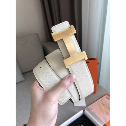 HERM Constance 2 Belt Buckle & Brown/White Epsom 42MM Strap