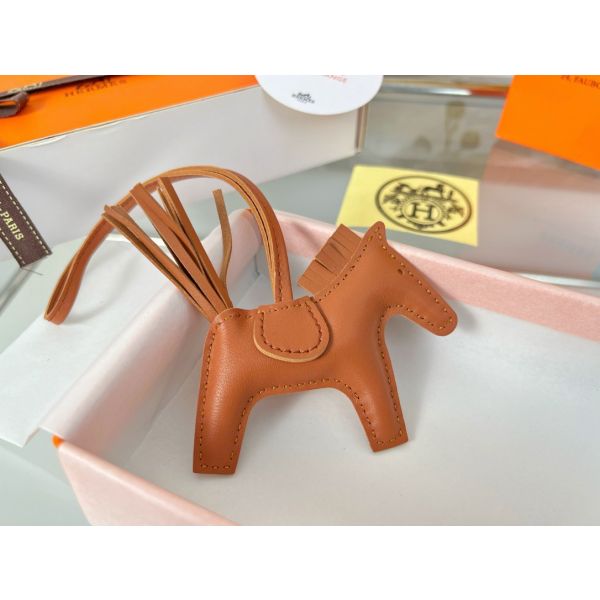 HERM Rodeo PM Bag Charm in Gold Lambskin