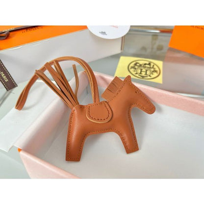 HERM Rodeo PM Bag Charm in Gold Lambskin