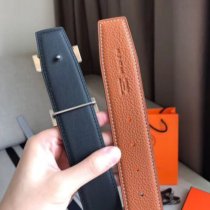 HERM Constance Belt Buckle & Brown Clemence 38 MM Strap