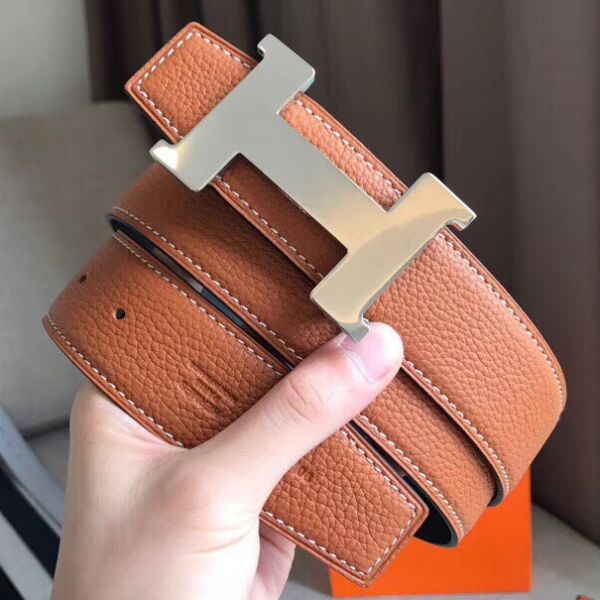 HERM Constance Belt Buckle & Brown Clemence 38 MM Strap