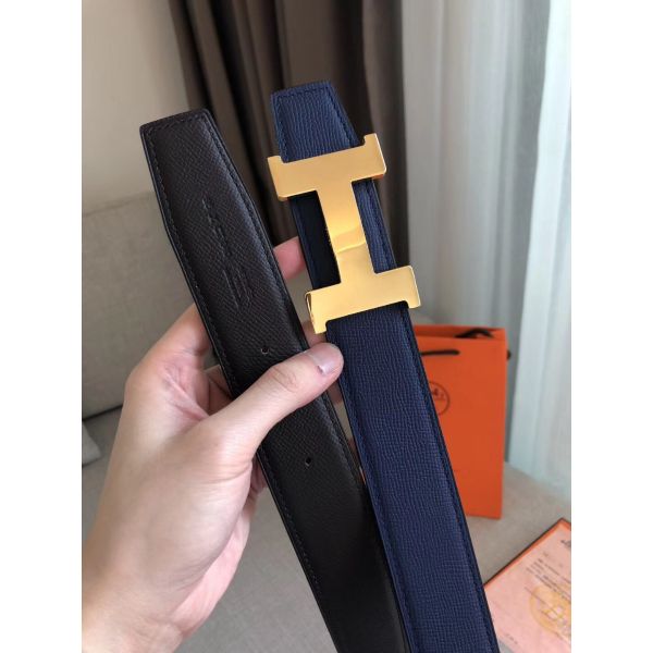 HERM Constance Belt Buckle & Blue Epsom 38 MM Strap