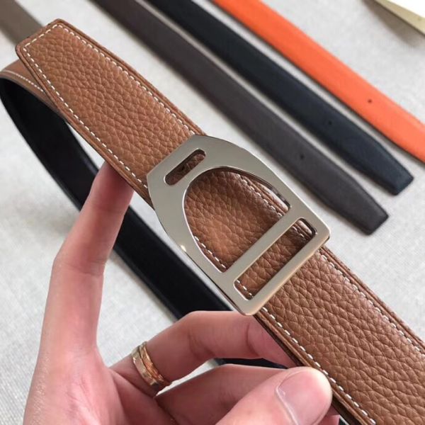 HERM Etrier Buckle Belt & Brown Clemence 32 MM Strap