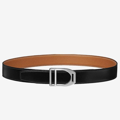 HERM Etrier Buckle Belt & Brown Clemence 32 MM Strap