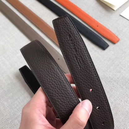 HERM Etrier Buckle Belt & Chocolate Clemence 32 MM Strap