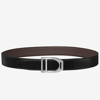 HERM Etrier Buckle Belt & Chocolate Clemence 32 MM Strap