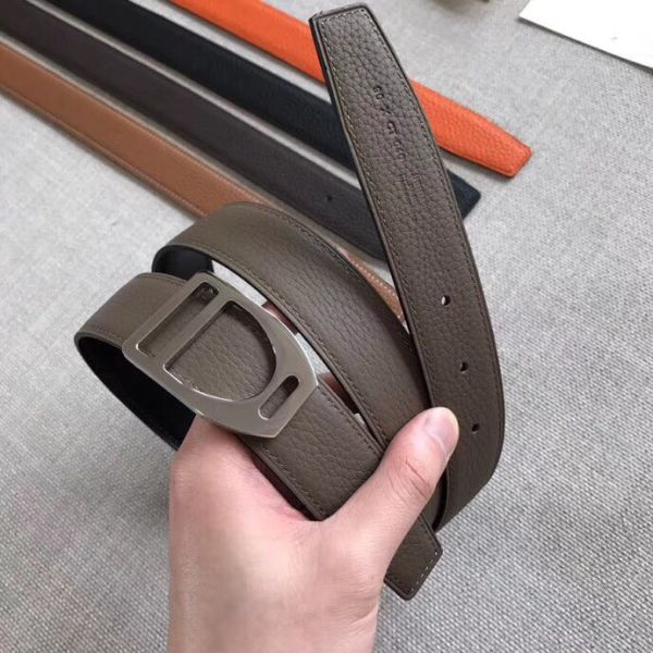 HERM Etrier Buckle Belt & Taupe Clemence 32 MM Strap