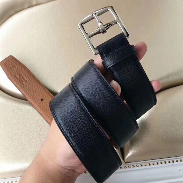 HERM Etriviere 40 Belt In Black Epsom Leather