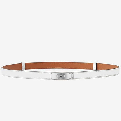 HERM Kelly 18 Belt In White Epsom Leather