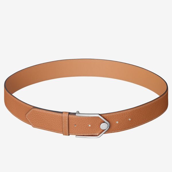 HERM Brown Licol 40 MM Reversible Leather Belt