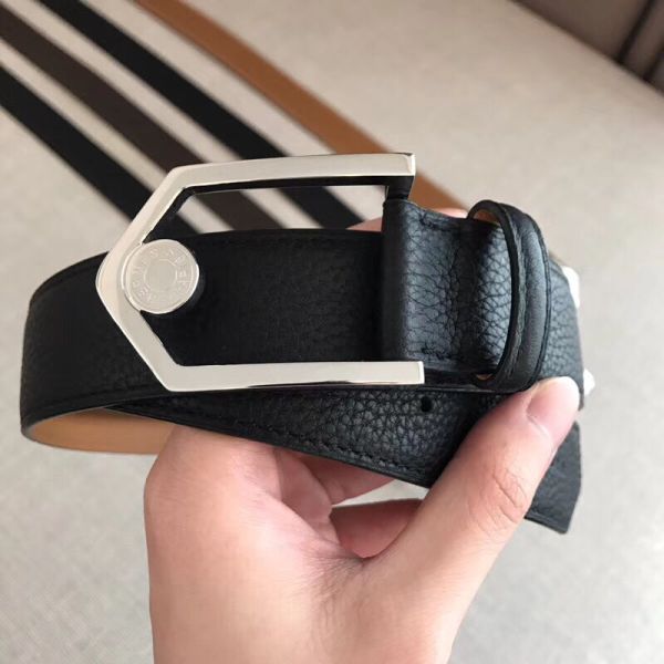 HERM Black Licol 40 MM Reversible Leather Belt