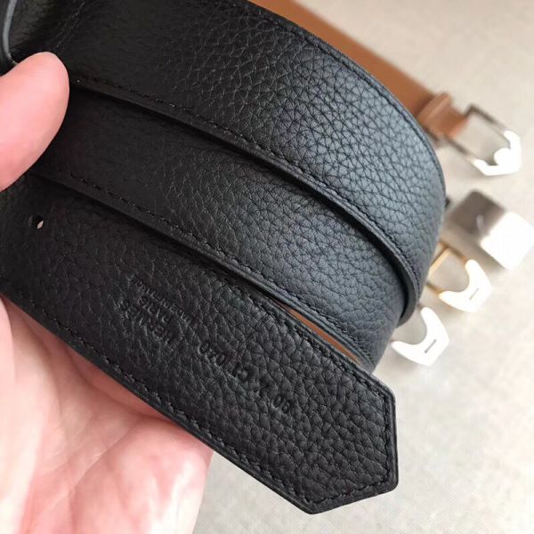 HERM Black Licol 40 MM Reversible Leather Belt