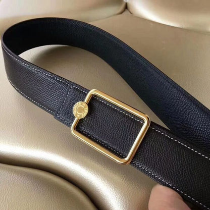 HERM Oscar Buckle 40 MM Belt Black Reversible Leather