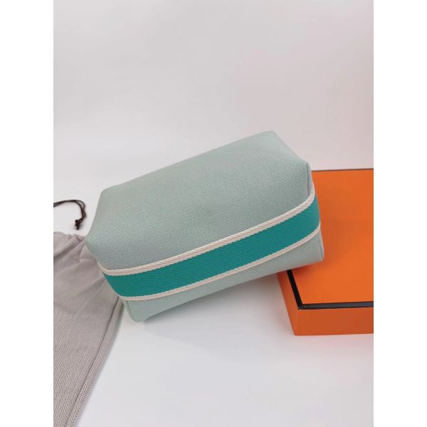 HERM Bride-a-Brac Large Case in Light Green Canvas