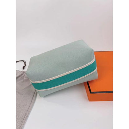 HERM Bride-a-Brac Large Case in Light Green Canvas