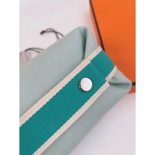 HERM Bride-a-Brac Large Case in Light Green Canvas