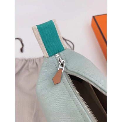 HERM Bride-a-Brac Large Case in Light Green Canvas