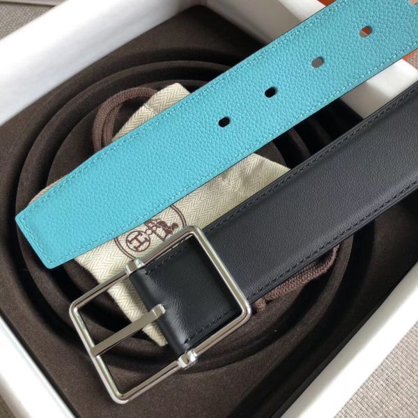 HERM Bleu Obscur Saddle 38MM Reversible Belt