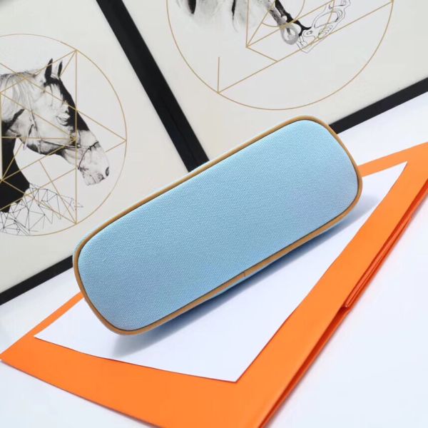 HERM Medium Bolide Travel Case In Blue Lin Cotton