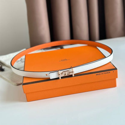 HERM Ancre Reversible Belt 13MM in Orange Epsom Leather