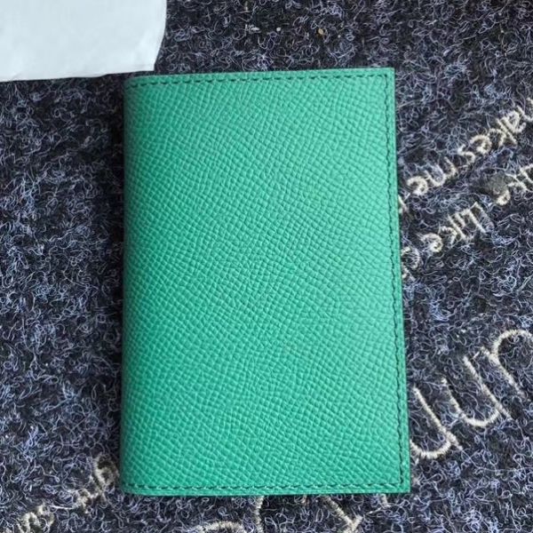 HERM MC¬≤ Euclide Card Holder In Green Epsom Leather