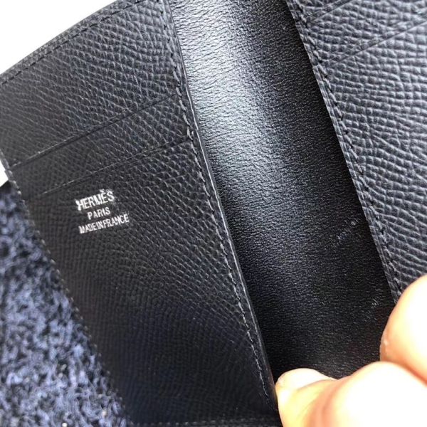 HERM MC¬≤ Euclide Card Holder In Black Epsom Leather
