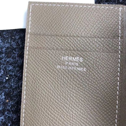 HERM MC¬≤ Euclide Card Holder In Taupe Epsom Leather