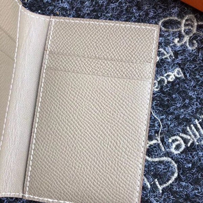 HERM MC² Euclide Card Holder In Taupe Epsom Leather