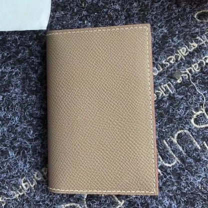 HERM MC¬≤ Euclide Card Holder In Taupe Epsom Leather