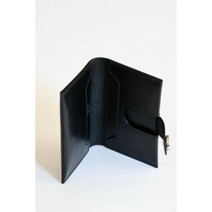 HERM R.M.S Card Holder in Black Box Calfskin