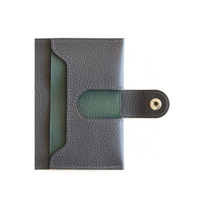 HERM R.M.S Card Holder in Blue Nuit Evergrain Calfskin
