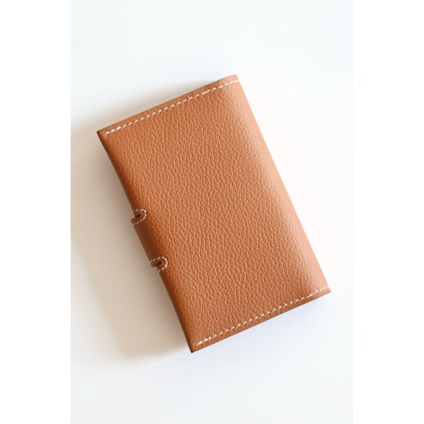 HERM R.M.S Card Holder in Gold Evergrain Calfskin