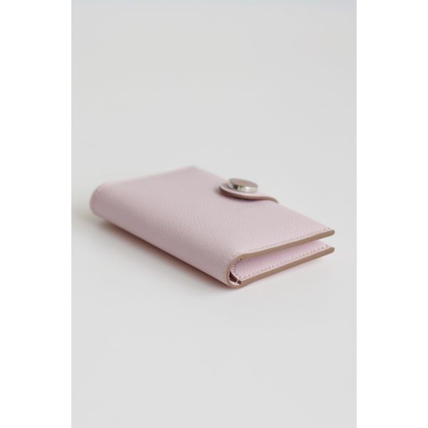 HERM R.M.S Card Holder in Mauve Pale Evergrain Calfskin