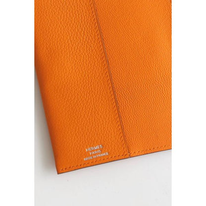 HERM R.M.S Passport Holder in Apricot Evercolor Calfskin