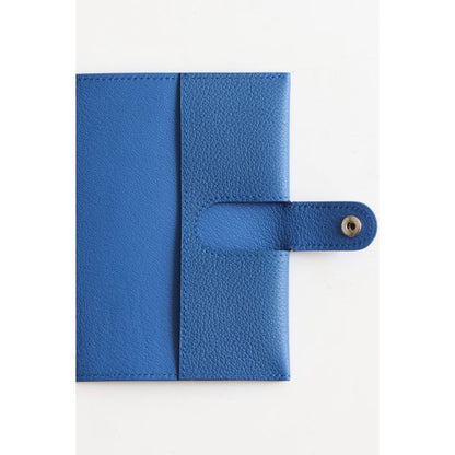 HERM R.M.S Passport Holder in Blue France Evercolor Calfskin