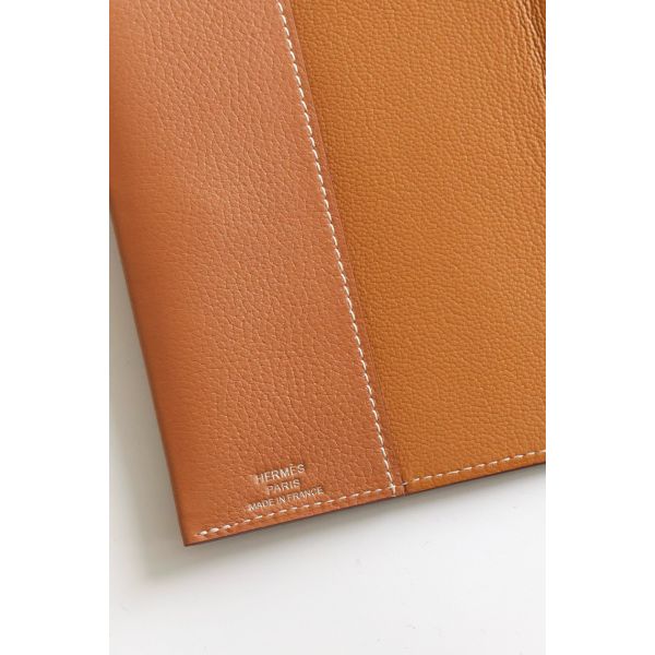 HERM R.M.S Passport Holder in Gold Evercolor Calfskin