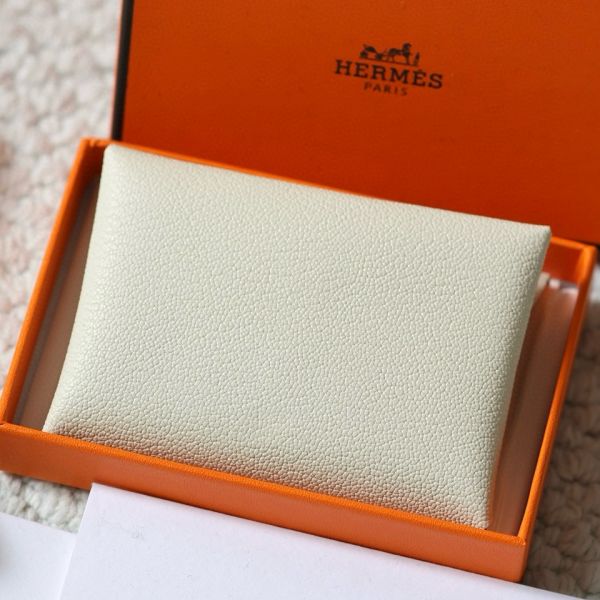 HERM Calvi Duo Card Holder in Mushroom Mysore Goatskin